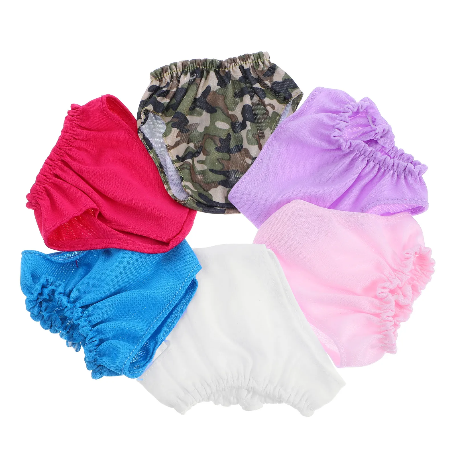 

Набор из 6 миниатюрных кукольных трусиков с креативным дизайном для 18-дюймовых кукол, многоразовые, моющиеся, милые и модные аксессуары для кукольного домика