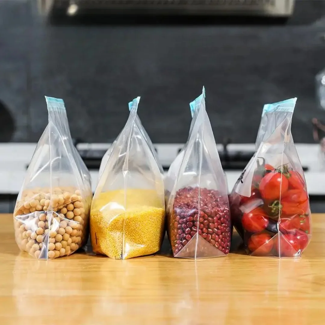 

60pcs Zipper Storage Bags in 3 Sizes, Food Sorting and Storage Bags, Food Fresh-Keeping Sealed Bags, Suitable for Fruits, Grains, Vegetables, and Meat, Kitchen Storage and Organization, Kitchen Accessories