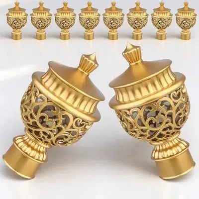 10pcs European Curtain Rod Finials Decorative End Caps For Roman Pole High-Strength Material Easy Install Curtain