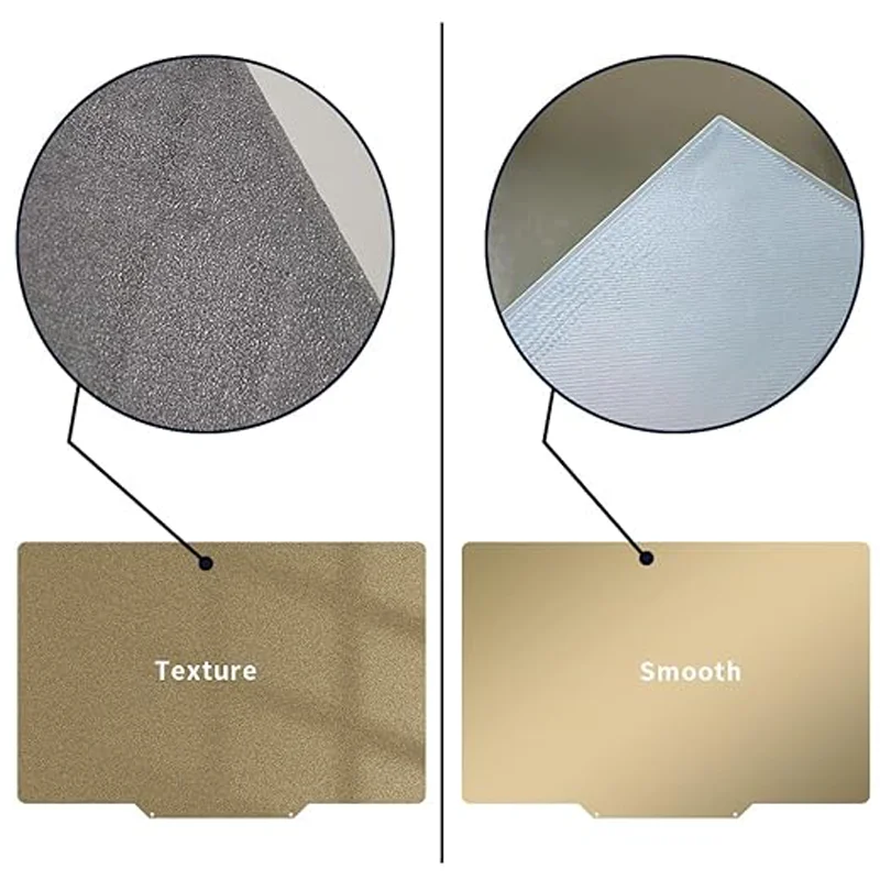 ENERGETIC Magnetic PEI Powder Sheet 400x400mm Tronxy X5S-400 Spring Steel Sheet Double Sided Textured/Smooth PEI Flexible Plate