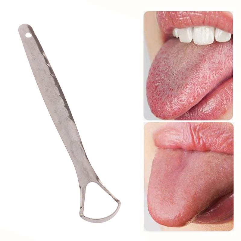 Tongue Scraper Stainless Steel Oral Tongue Cleaner Tool Oral Hygiene Care Tools Professional Reduce Bad Breath Fresh Breath