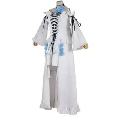 SBluuCosplay Anime Alice Conejo Blanco Vestido de Fiesta Disfraz Cosplay