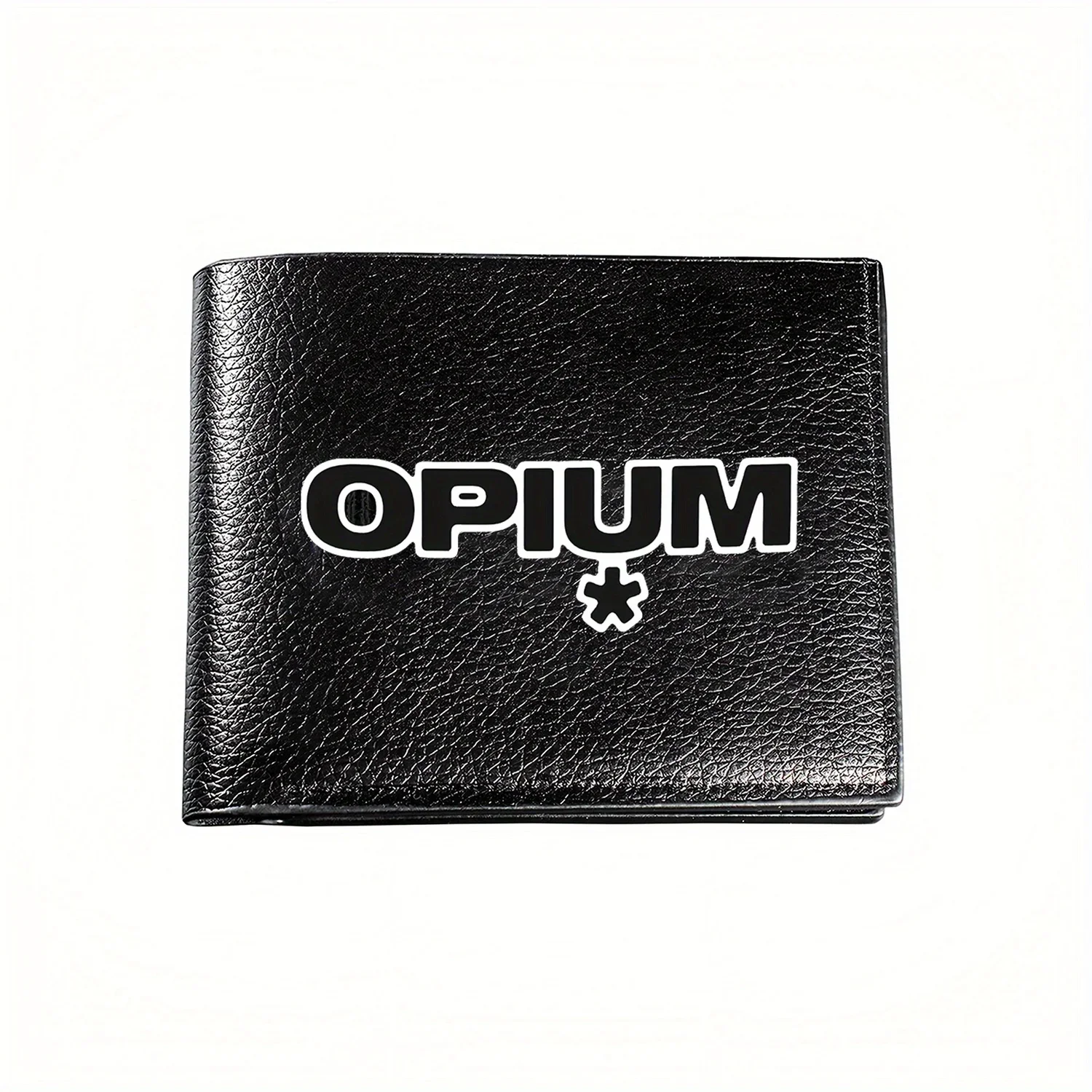 OPIUM elegante cartera negra para hombres de negocios Casual elegante Simple práctico calidad cartera elegante impresión gráfica creativa Chr