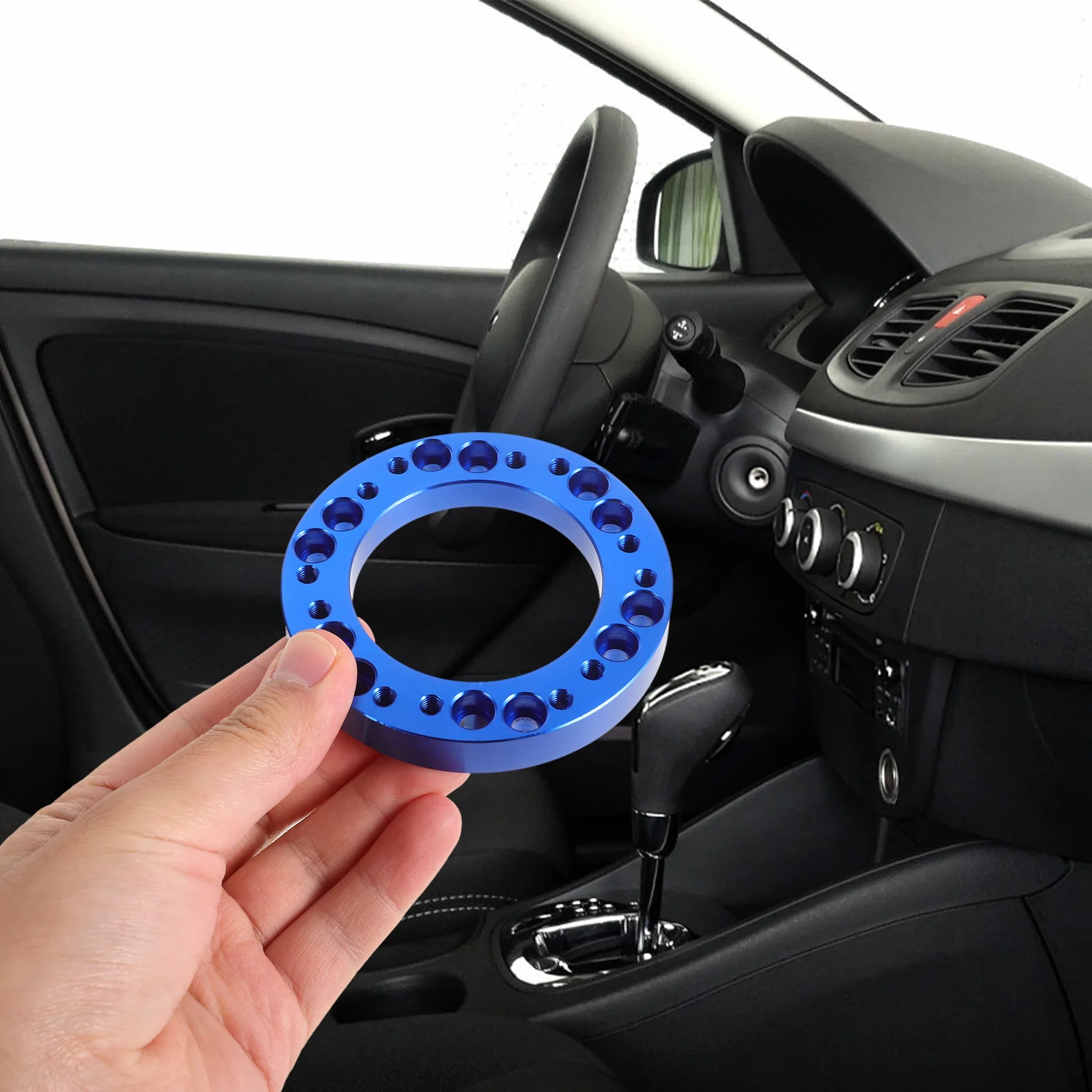 高められたステアリングホイールスペーサー 耐久性のある素材 自動車アクセサリー DIY サプライ 簡単なセットアップ 車両改造パーツ