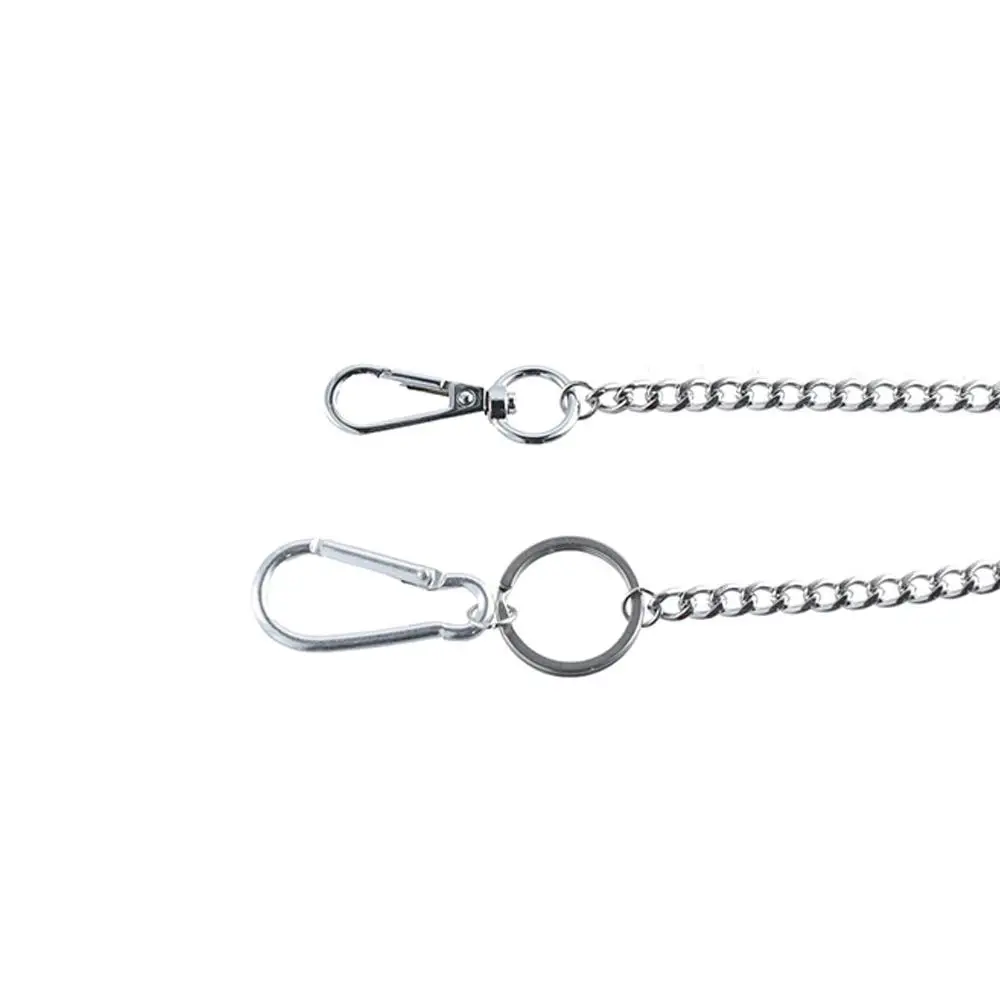 Cadena de pantalón HipHop, cadenas largas, cadenas de pantalones de calle de Metal de acero inoxidable, cadena de billetera, llaveros, cadena de cinturón