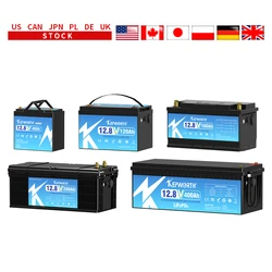 EU stocks New LiFePO4 Deep Cycle Battery 12V 100Ah 120Ah 180Ah 300Ah Built-in Upgraded BMS For Golf Carts Marine Trolling Motor