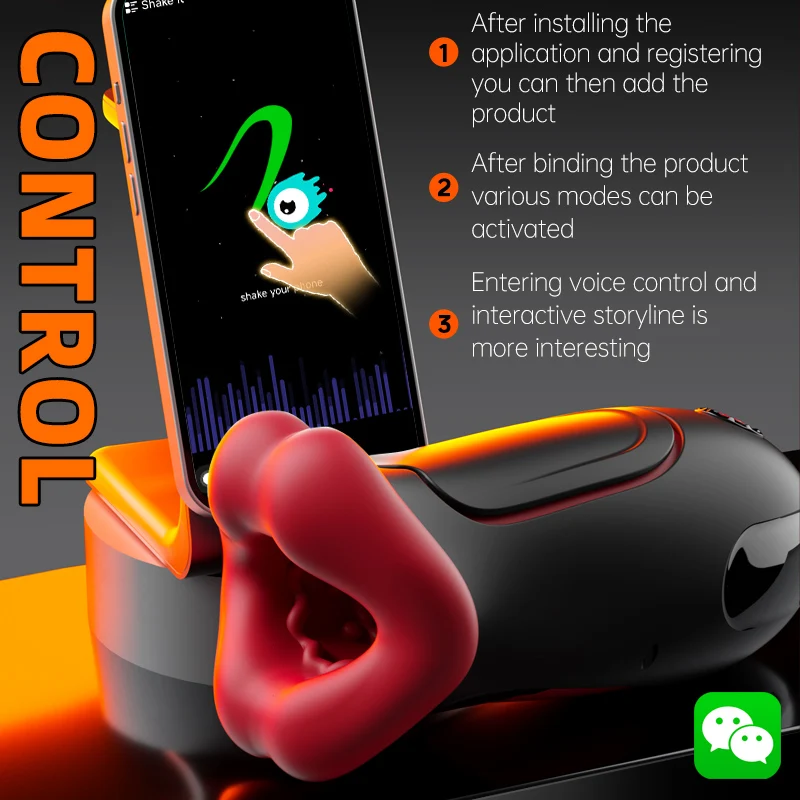 Male Masturbator Deep Throat Mouth Blowjob Vibrator Penis Pump 360° Wrapped 9 Frequency Vibration APP Control Sex Toys for Men - Image 5