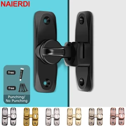 NAIERDI Door Hasp Latch 90/180 Degree Hasp Latches Sliding Door Chain Locks Security Hardware For Window Cabinet Hotel Home