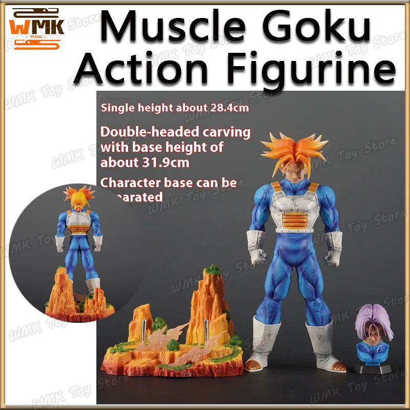 Dragon Ball Action Figure Trunks Anime Figura Muscle Goku Action Figurine Gk Figure Pvc Statue Model Collection Toys Gift Custom