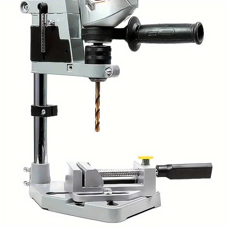 Heavy Duty Aluminum Multi Functional Workbench Vise Drill Press Stand Kit 90 Degree Woodworking Small Engineering Workstation