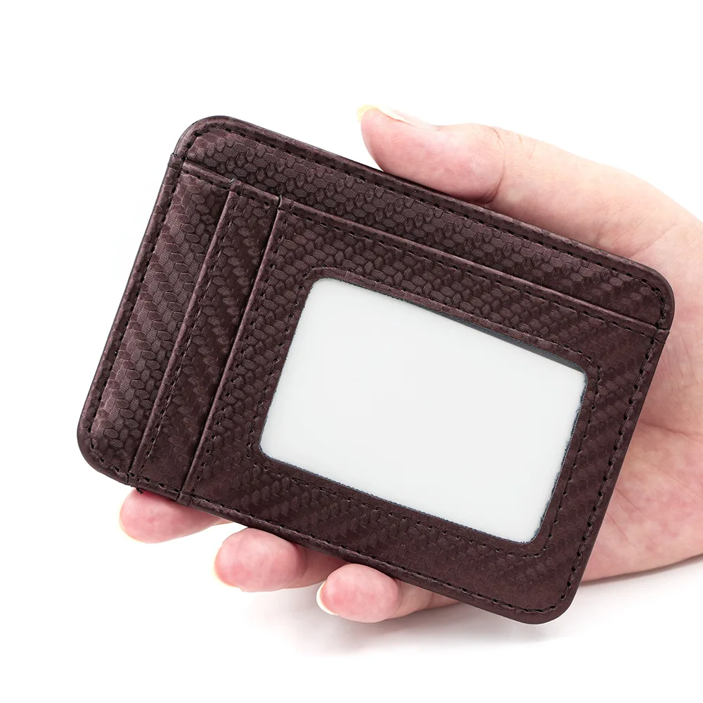 CApproach-Porte-cartes en fibre de carbone pour femme, porte-monnaie pour femme, porte-cartes d'identité pour femme, porte-cartes de crédit, PU, RFID, décontracté, nouveau