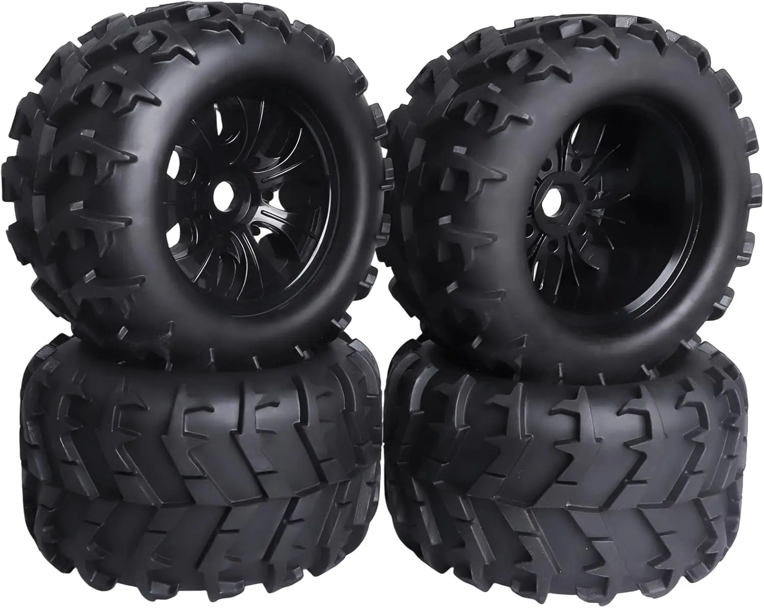 

3.2 17mm Hex RC Monster Truck Wheels and Tires Set for 1/8 Scale Off-Road Vehicles