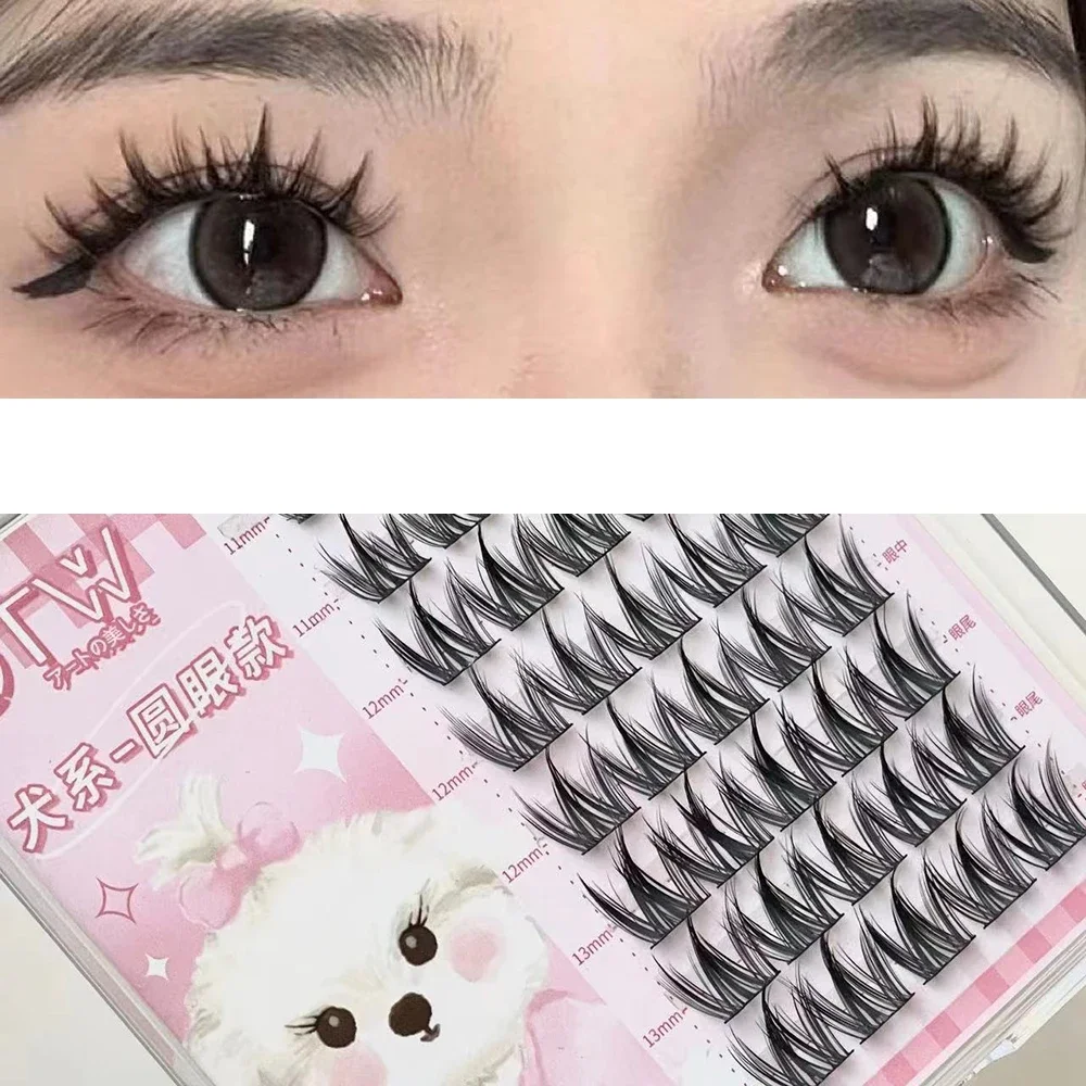 No Need Glue Self-adhesive False Eyelashes Natural Lively Thick Dense Segmented Lashes Individual Cluster DIY Anime Eyes Makeup