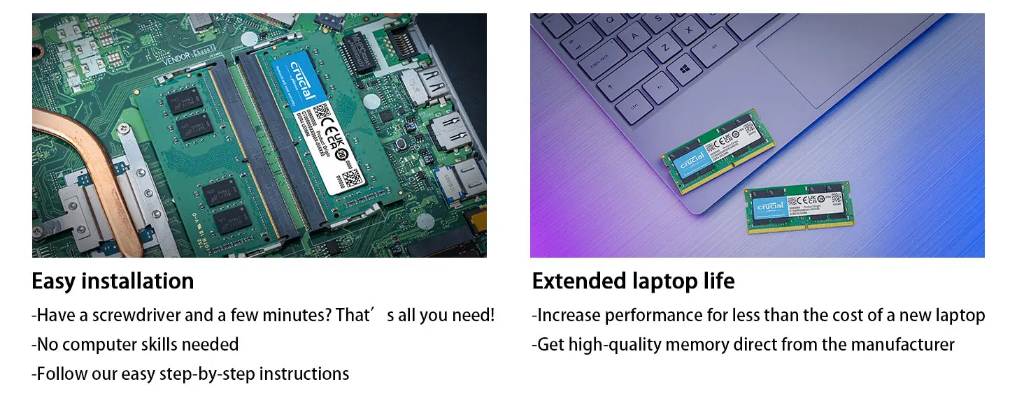 Crucial DDR4 RAM 16GB 32GB 4GB 8GB 3200MHz 2133 2400 2666MHz