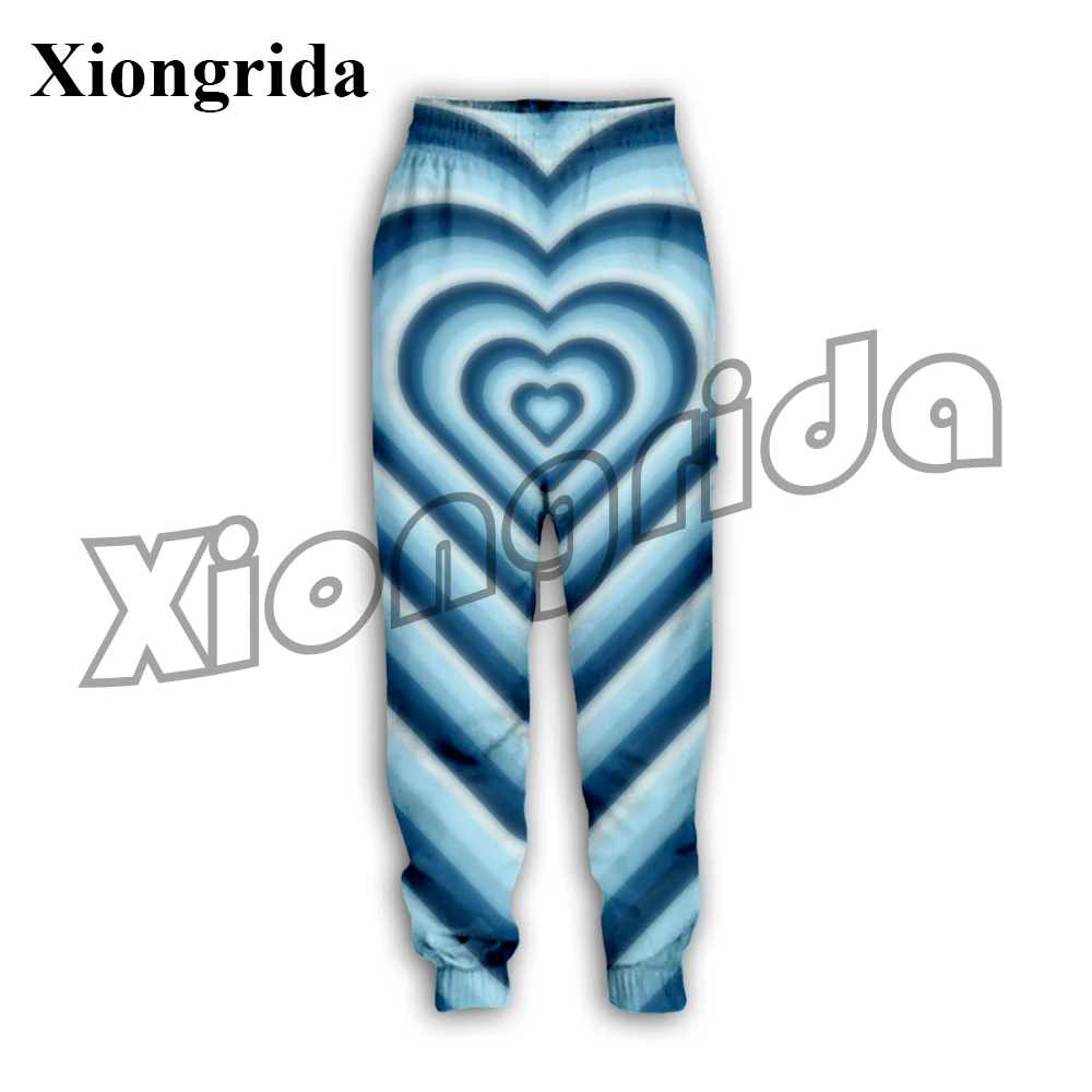 

Valentine's Day Love Heart Print Sweatpants Men's Casual Long Pants High Waist Elastic Trousers Unisex 3D Print Pants Streetwear