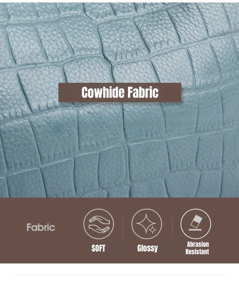 Cowhide Leather Handbag Women Large Capacity Ladies Bag Fashion Atmosphere Crossbody Commuter Soft Wearable Crocodile Pattern