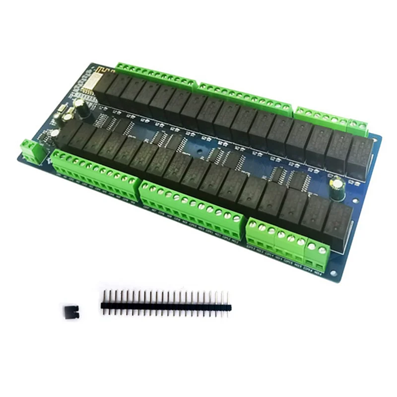 

B18B Источник питания 24 В постоянного тока ESP8266 Макетная плата Wi-Fi 32-позиционный релейный модуль ESP-12F Вторичная макетная плата