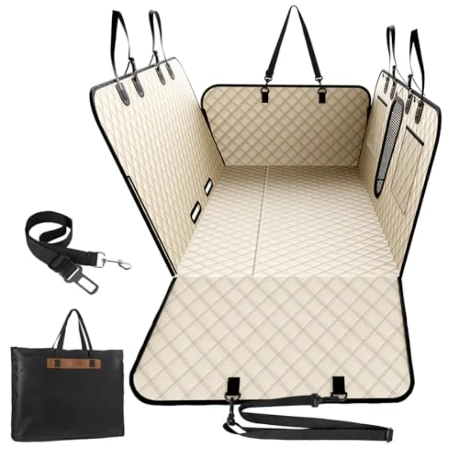 

Прочный чехол для автомобильного сиденья для собак 600D, для заднего сиденья, модель 2025 года, с усиленным жестким сотовым дном, удлинитель заднего сиденья для собак – выдерживает до 600 фунтов (W)