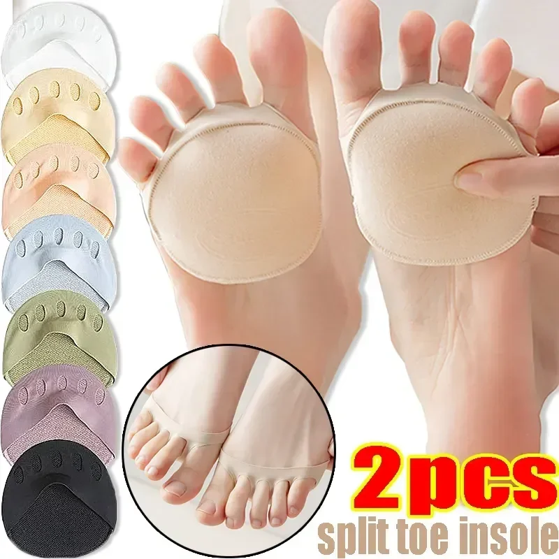 High Pads Liners Relief Care Foot Forefoot Insoles Sock Soft Separate Thickened Heel Feet Women's Pain Cotton Toes Socks Inserts