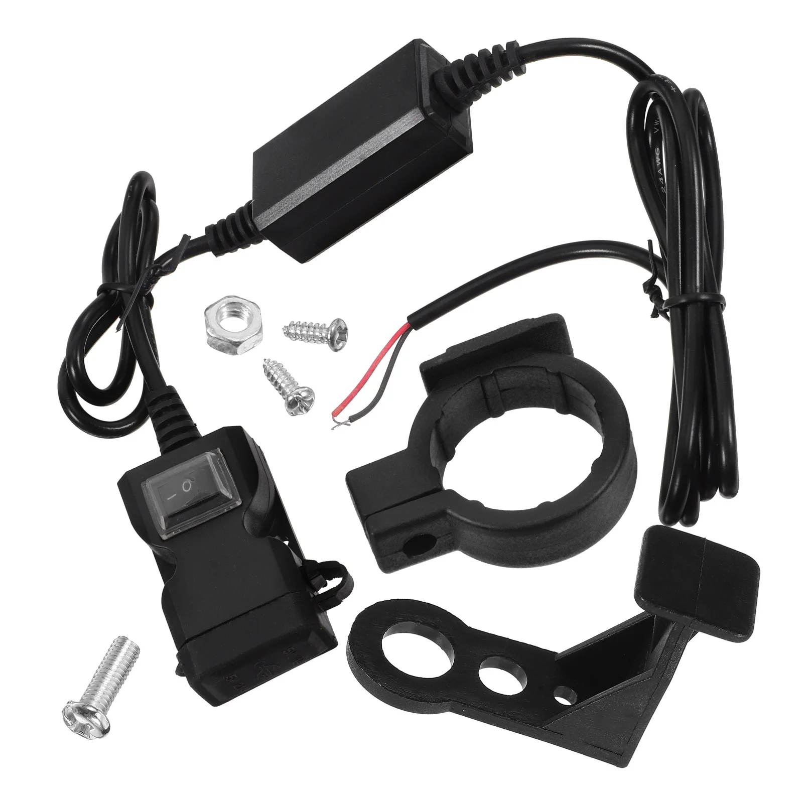 

12v Dual for Motorcycle with 5V2A USB Output Black Panel Mount Vehicle Phone Usb 12V Outlet USB Plug