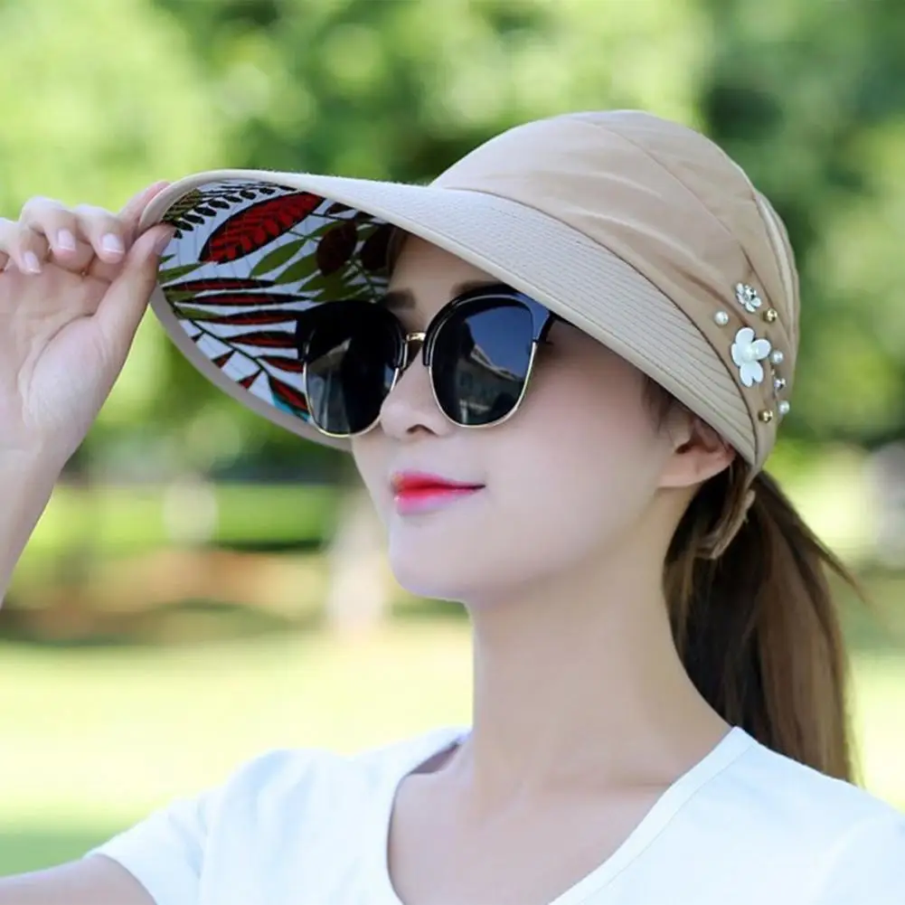 Summer Sun ProtectionBreathable Sun Visor Is Comfortable, Solid Color, Buckle Closure And Three-Dimensional Pattern