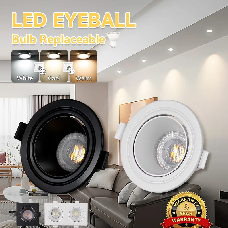 Indoor Embedded Led Down Light  GU10 Spot Led Light Replaceable Bulb Ceiling Lighting For Bedroom Living Room Home Decor Spotli