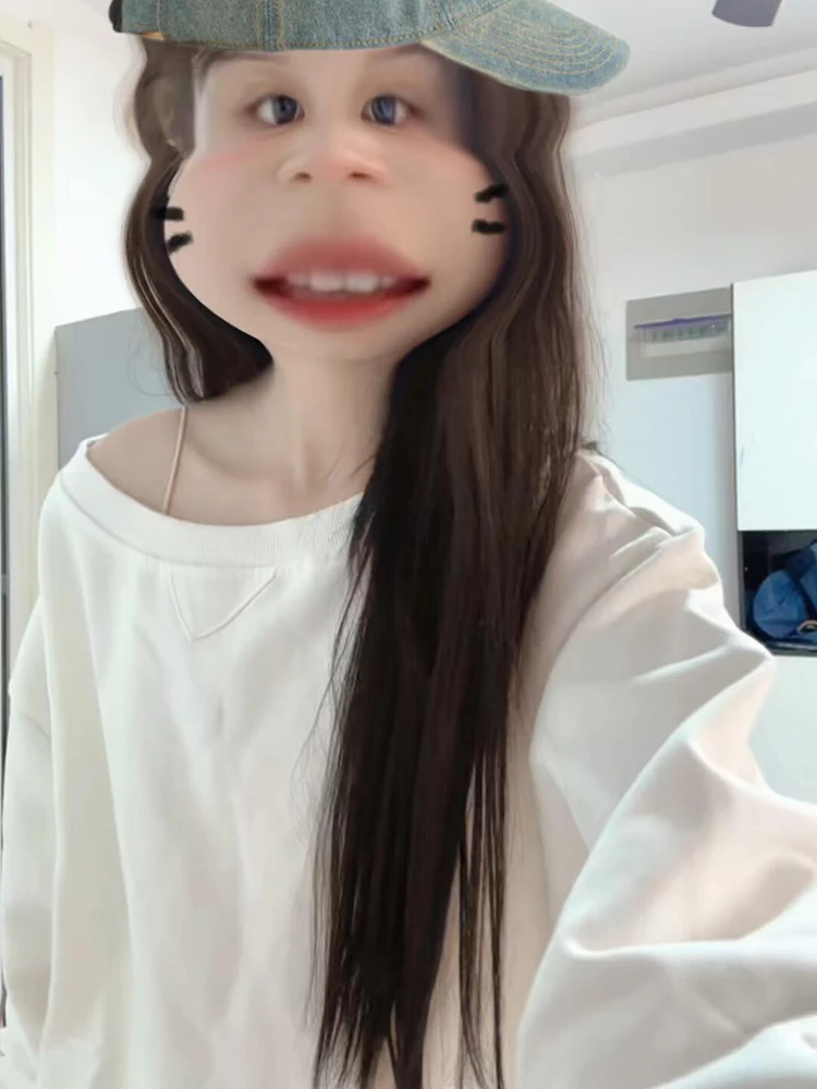 

Женские толстовки с украшениями Y2K, графический слой Kawaii, корейский универсальный японский ретро, легкий вариант, бархатный внешний американский стиль