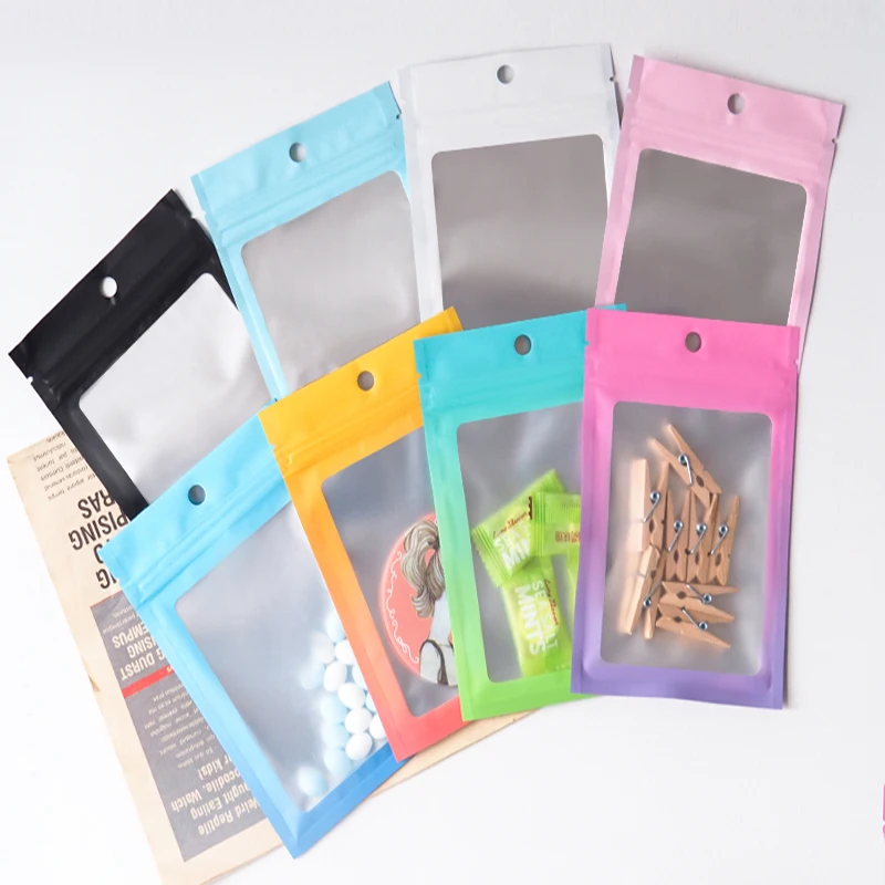 Colorful Self Sealing Translucent Storage Bag, Small Pouch, Jewelry,Hair Earrings, Jewelry, Gift Packaging, Ins, Customized