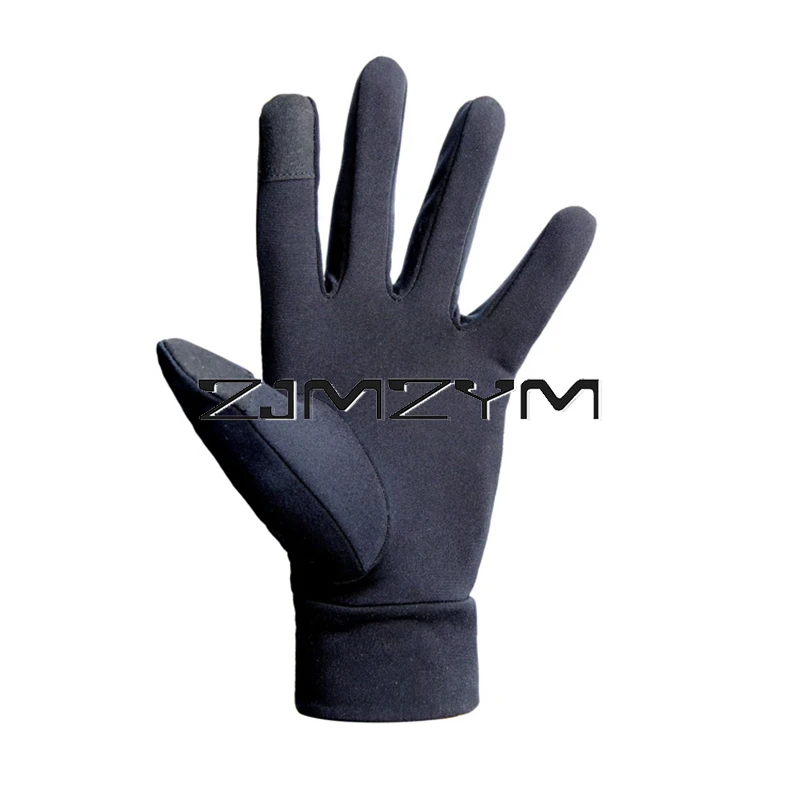 1 Pair Winter Ski Inner Gloves Outdoor Riding Fleece Warm Gloves Windproof Touch Screen Anti-slip Inner Gloves