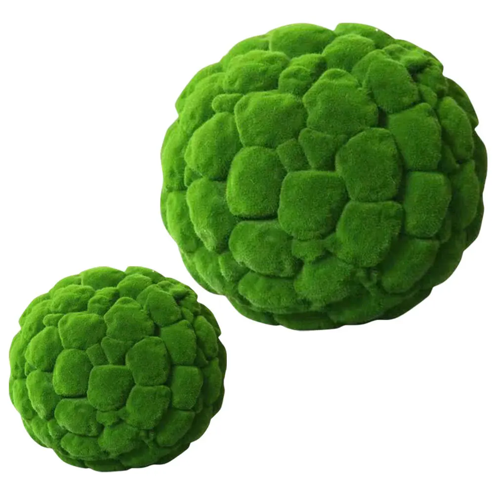 

2Pcs Realistic balls Faux Green Decorative Indoor Ornaments for Plants Vase Fillers Bowl Centerpiece Home Decor