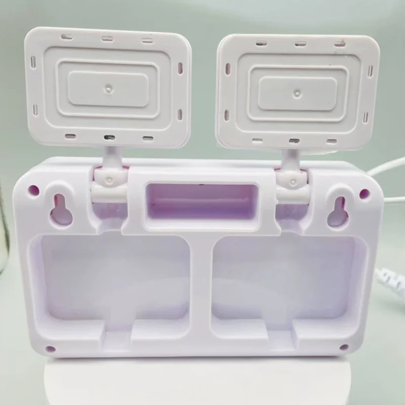 Led Fire Lighting Foldable Dual Head Emergency Lighting 360 ° Rotatable Lamp Head Automatically Light Up After Power Failure