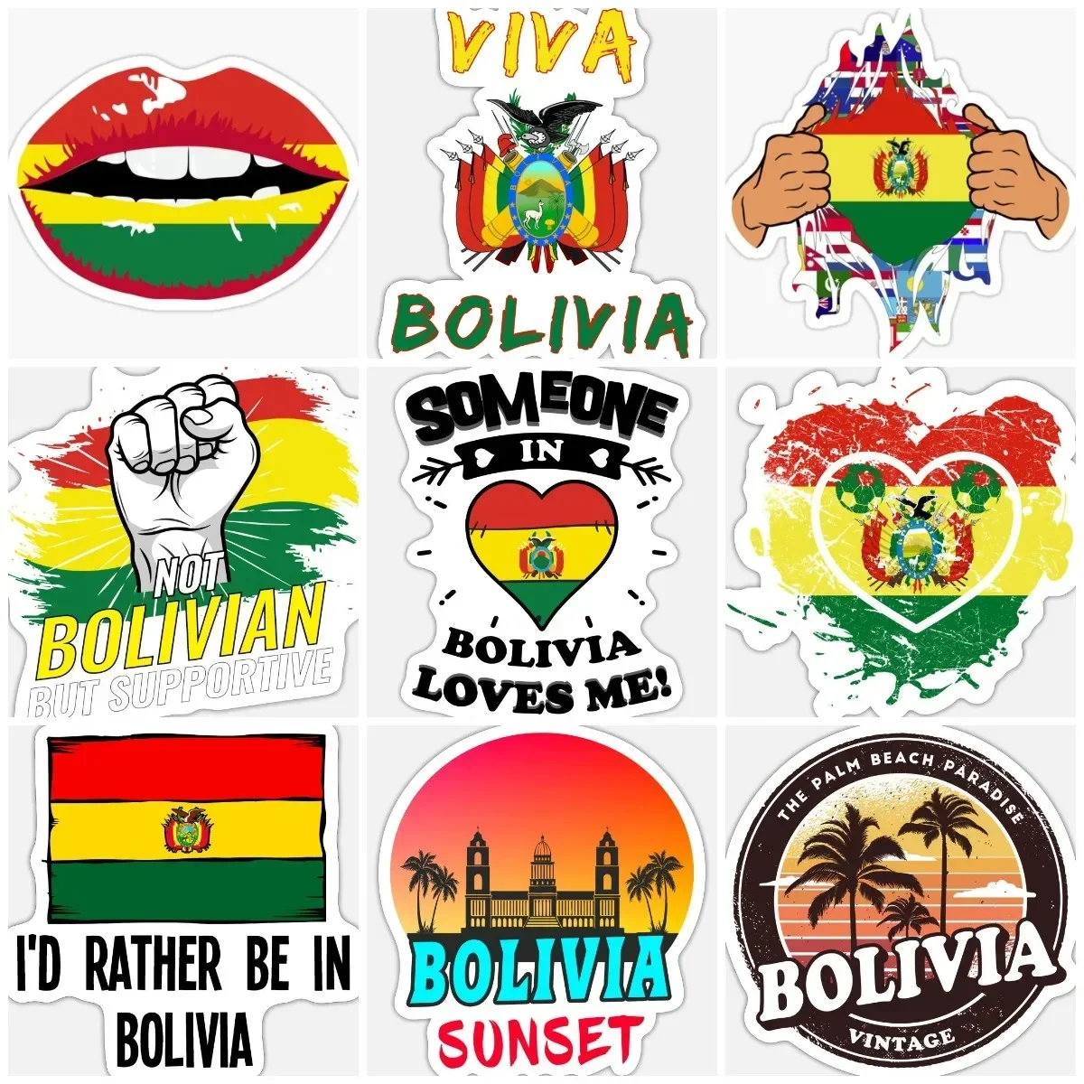 

Bolivia Flag Map Creative Sticker Motorcycle Accessories Laptop Car Window Wall Camper Truck Door Bicycle Glass Ship Glass Decal
