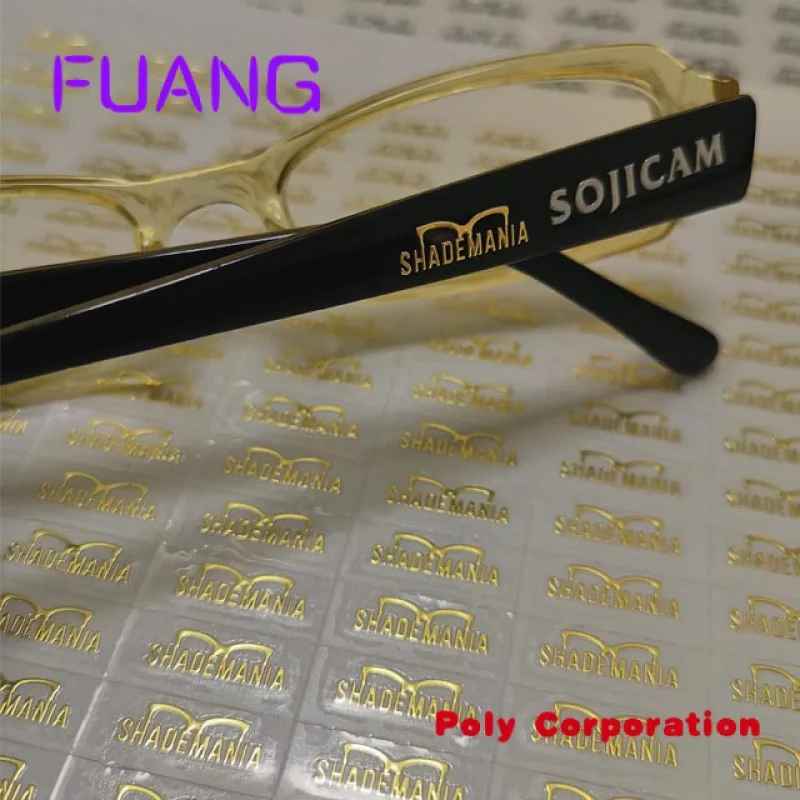 Custom  2020 new high quality Clear logo sticker metal label for sunglass