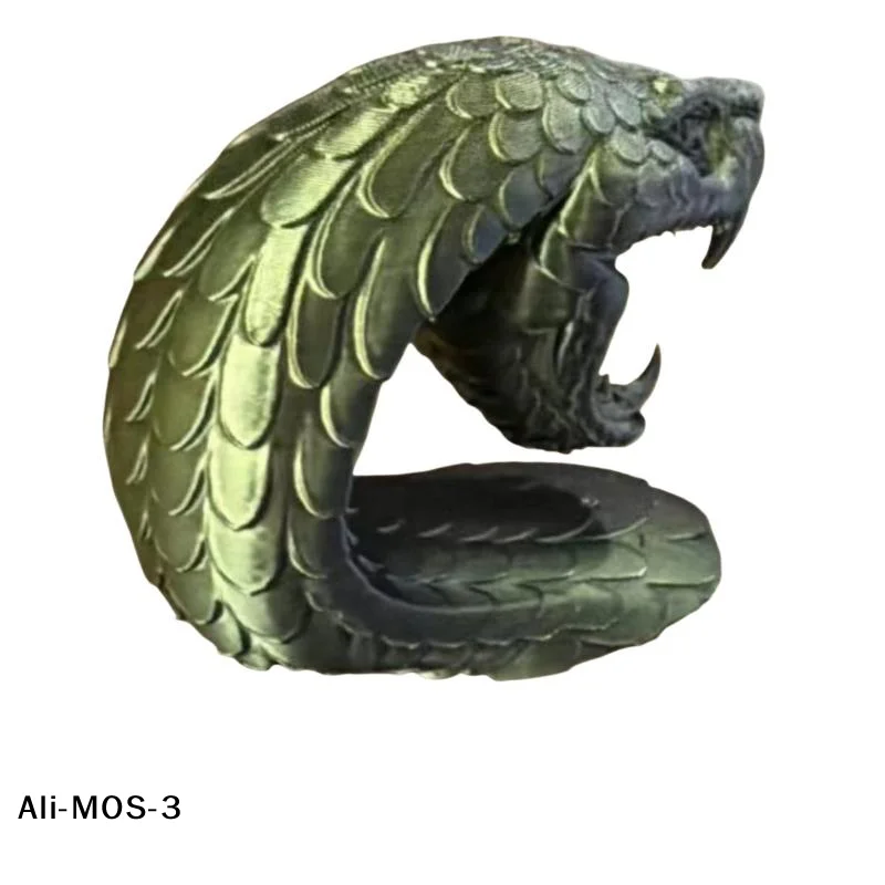 【S】1Pcs Car Interior Accessories Snake Head Collectible Decor Statue Ornament For Car Dashboard Desk Bookshelf And Bonsai Decor