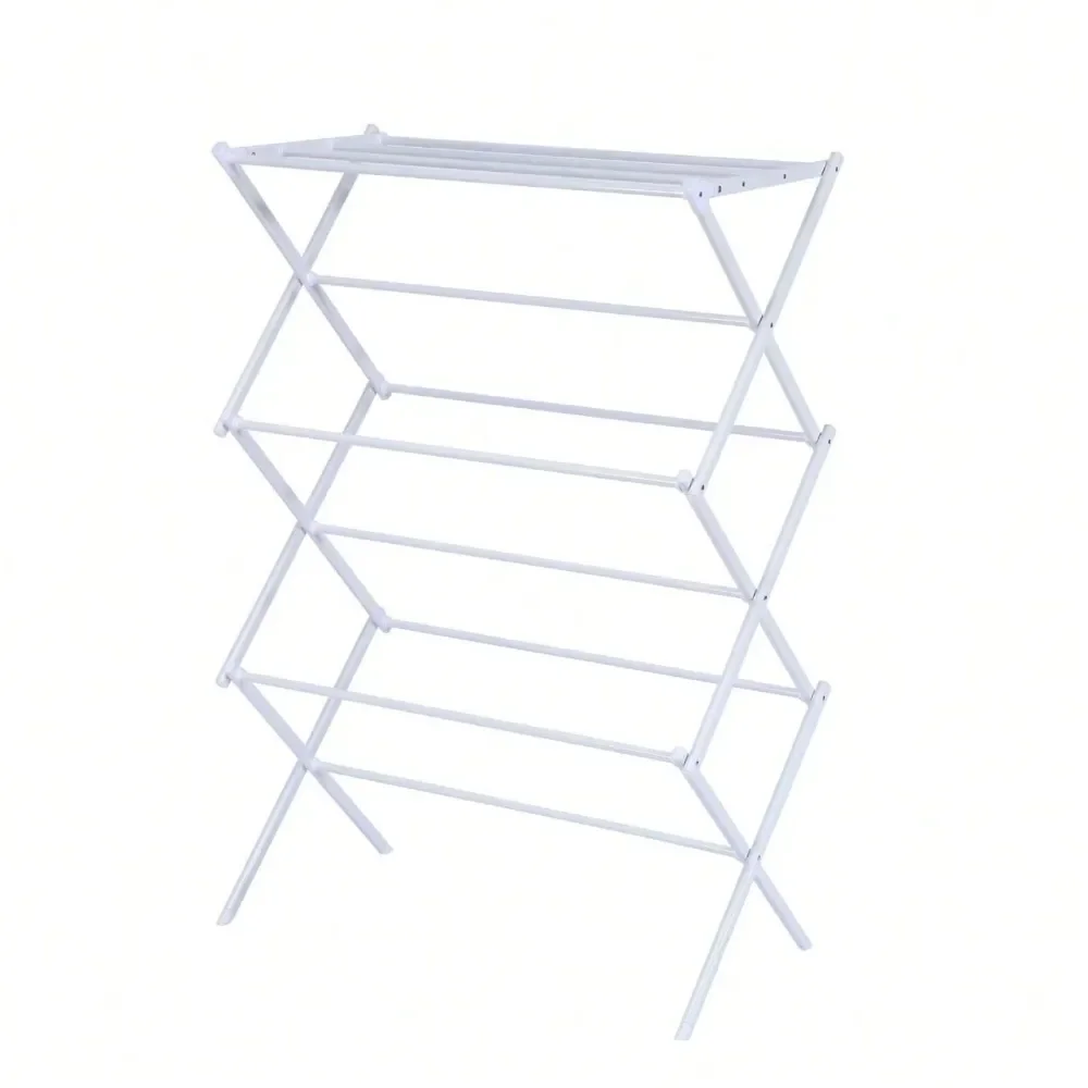 Portable Laundry Drying Rack For Clothes, Indoor Outdoor Air Drying Stand, White, 14.5 D X 29.5 W X 41.8 H