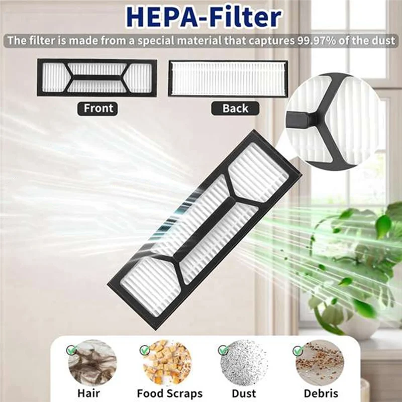 AC39-For Eufy Omni S1 Pro Sweeping Machine Accessories Main Side Brush Filter Dust Bags Long Lasting Spare Accessories