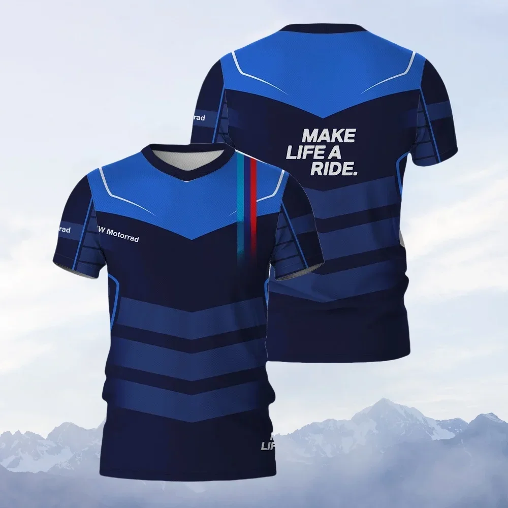 New Motorrad For BMW T-Shirt ADVENTURE Racing Team Motorsport Motorcycle Shirt Sports Travel Men's Quick Dry Breathable Jerseys