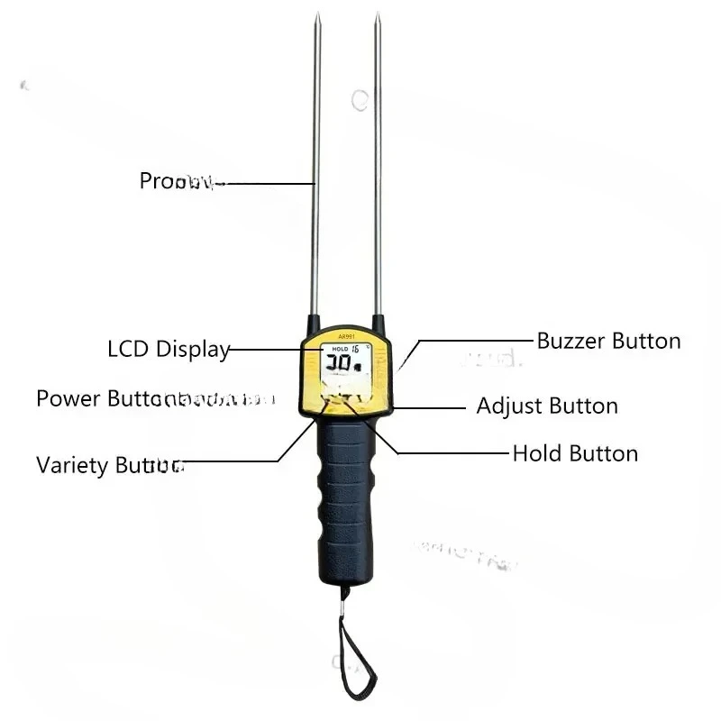 Grain moisture meter, wheat grain moisture detector, humidity measurement, high-precision fast moisture meter