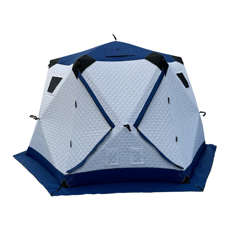 

A 3.5-meter Diagonal Double Open Windproof and Snow-proof Sightseeing and Ice-proof Fishing Tent Suitable for Winter Camping