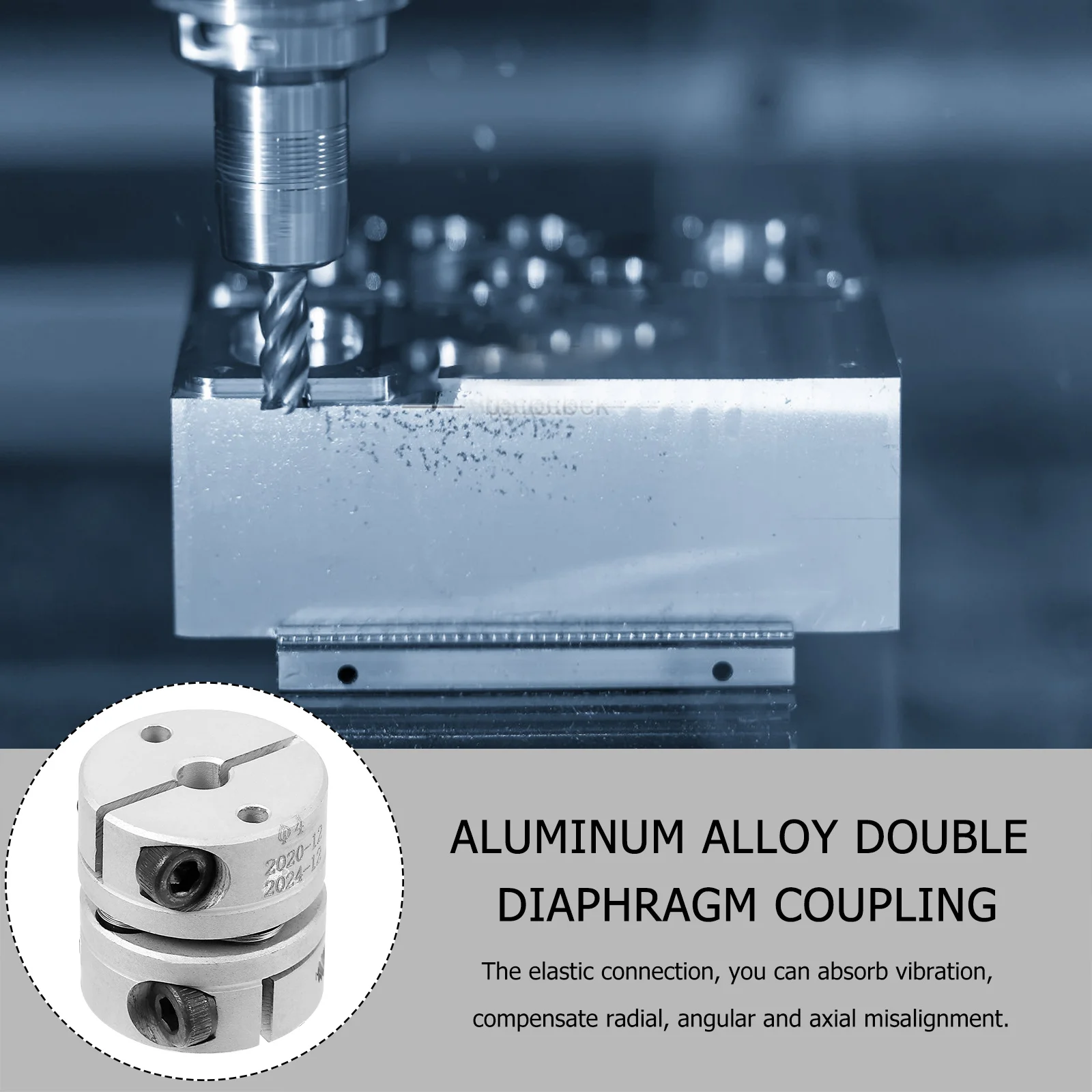 

Beam Coupling Zero Backlash Flexible Shaft Coupler for Stepper Motor Encoder Servo Machine Aluminum Alloy Joint with Set