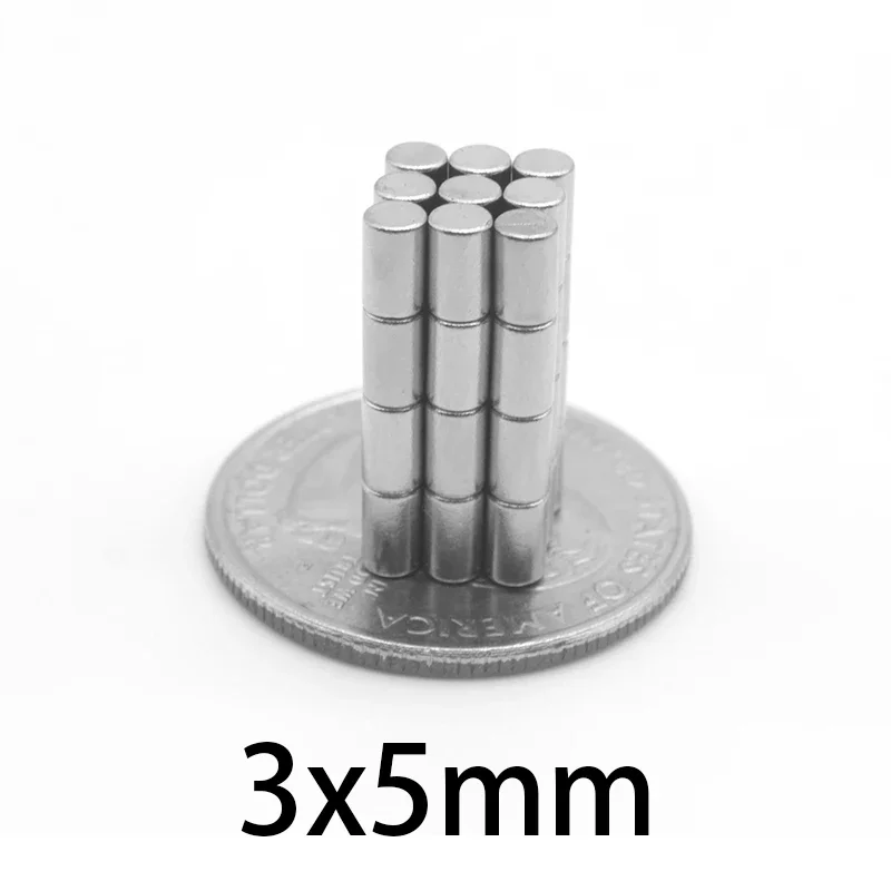 3x5mm Powerful Strong Magnetic Magnets 3mmx5mm Permanent Neodymium Magnets 3x5mm Small Round Magnet 3*5mm