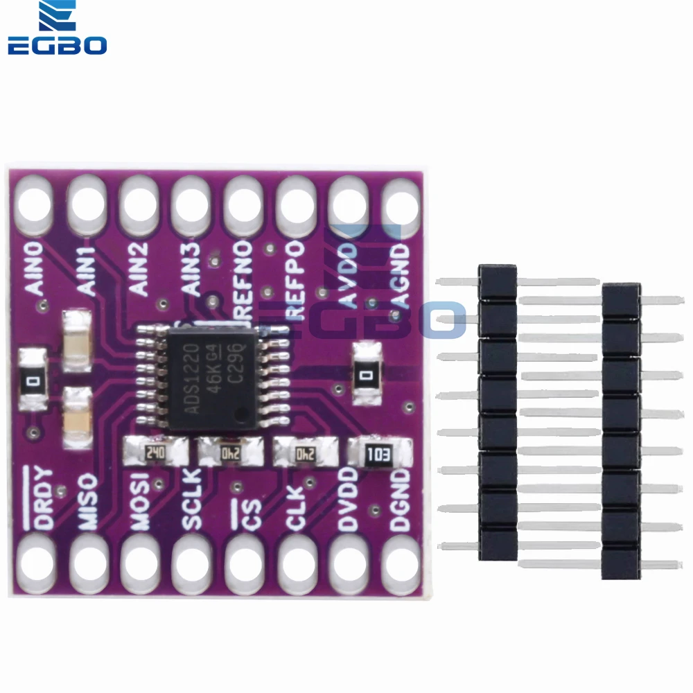 1~3PCS ADS1120/ADS1220 ADC 16 bit  24 Bit Converter Module I2C Low Power  24 Bit Analog-to-Digital Converter for arduino image 5
