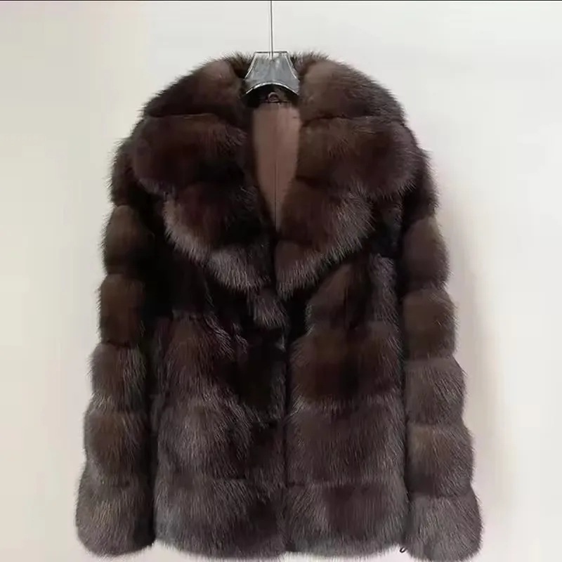 2026 Winter High Quality Women Fur Coat Fashion Temperament Warm Lapel Women Fur Coat & Faux Fur Feminine Elegance Jackets