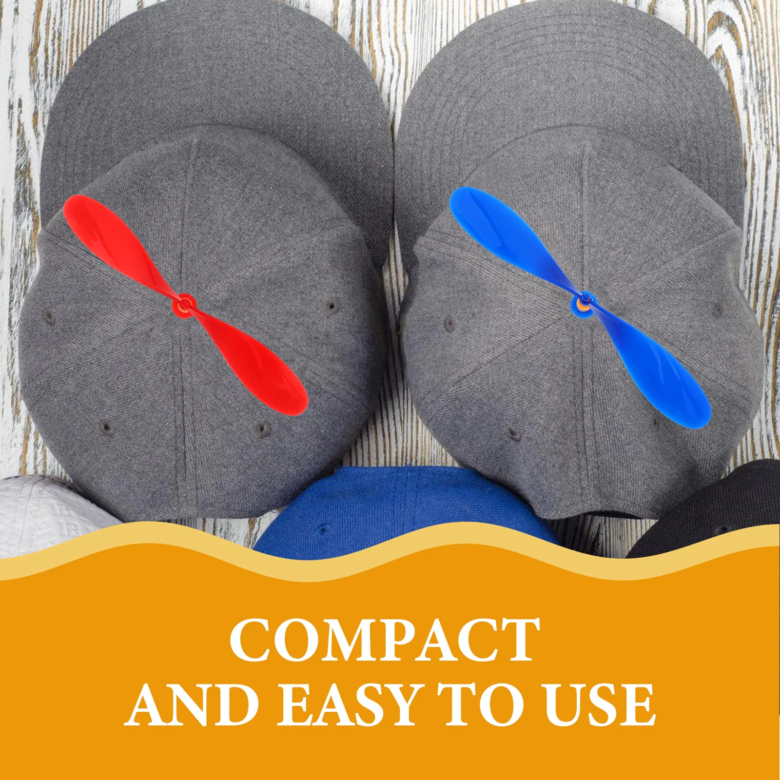 2 stuks Dragonfly Hat Propeller Kleurrijke Cap Top Decoratie Leuke Baseball Cap Helikopter Accessoire Afneembaar Wervelend