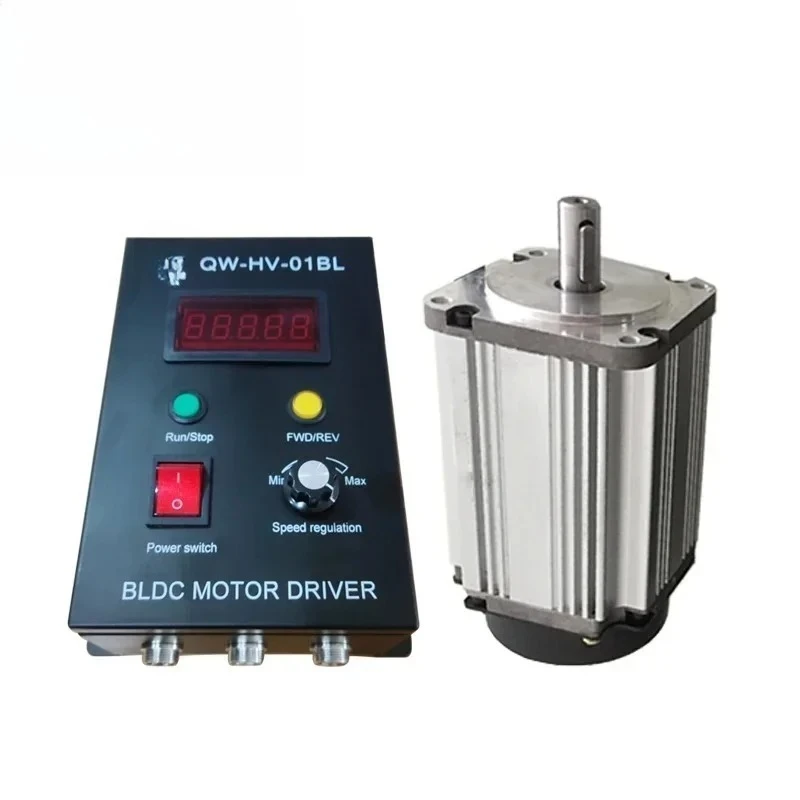

QW80BL007 High Speed 6000rpm 1kw 1000w 1.6N.m 80mm High Powful Brushless Motor 110V Low Noise Hall BLDC Motor With Driver