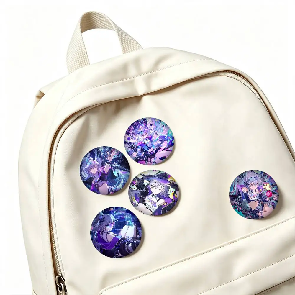 S-Silver Wolf Honkai Star Rail 25mm 32mm 44mm 58mm 75mm Brooches Badges Pins for Accessories Gift