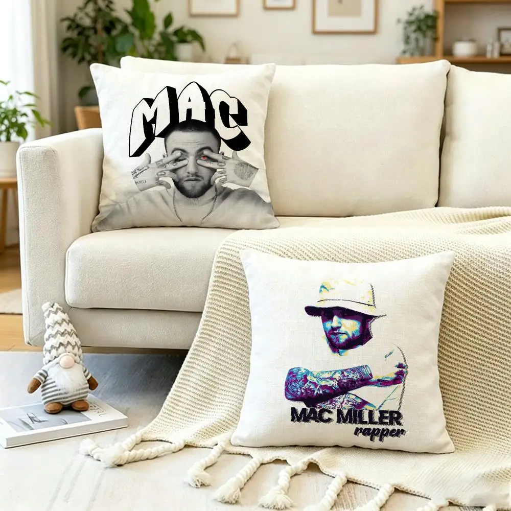 singer MMac Miller Cushion Cover Anti-dustmite Pillowcase Invisible zipper silky short plush Sofa cushion cover