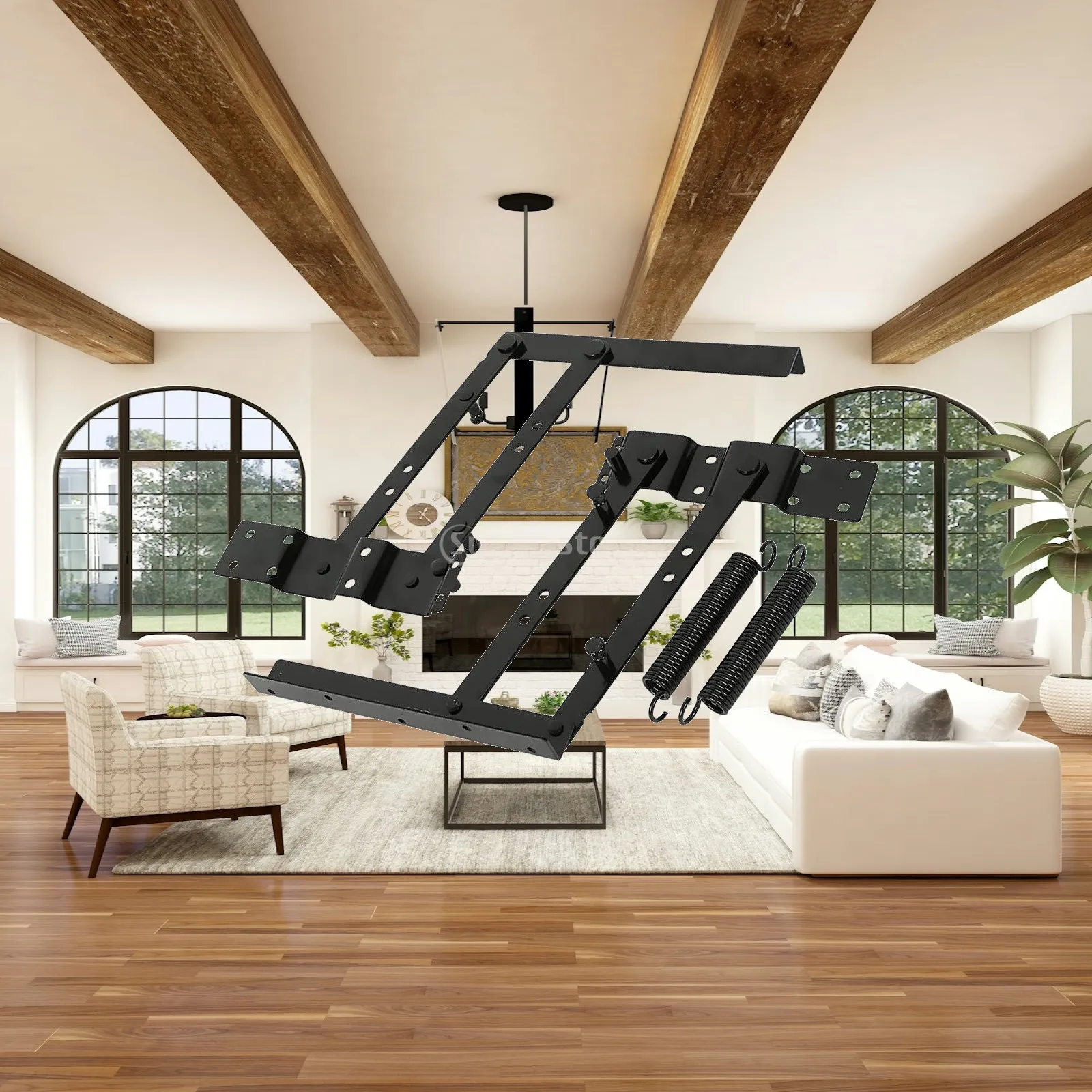 Coffee Table Hinge Spring Lift Up Mechanism Furniture Hinge Robust Steel Hardware Fittings for Space Saver Tables