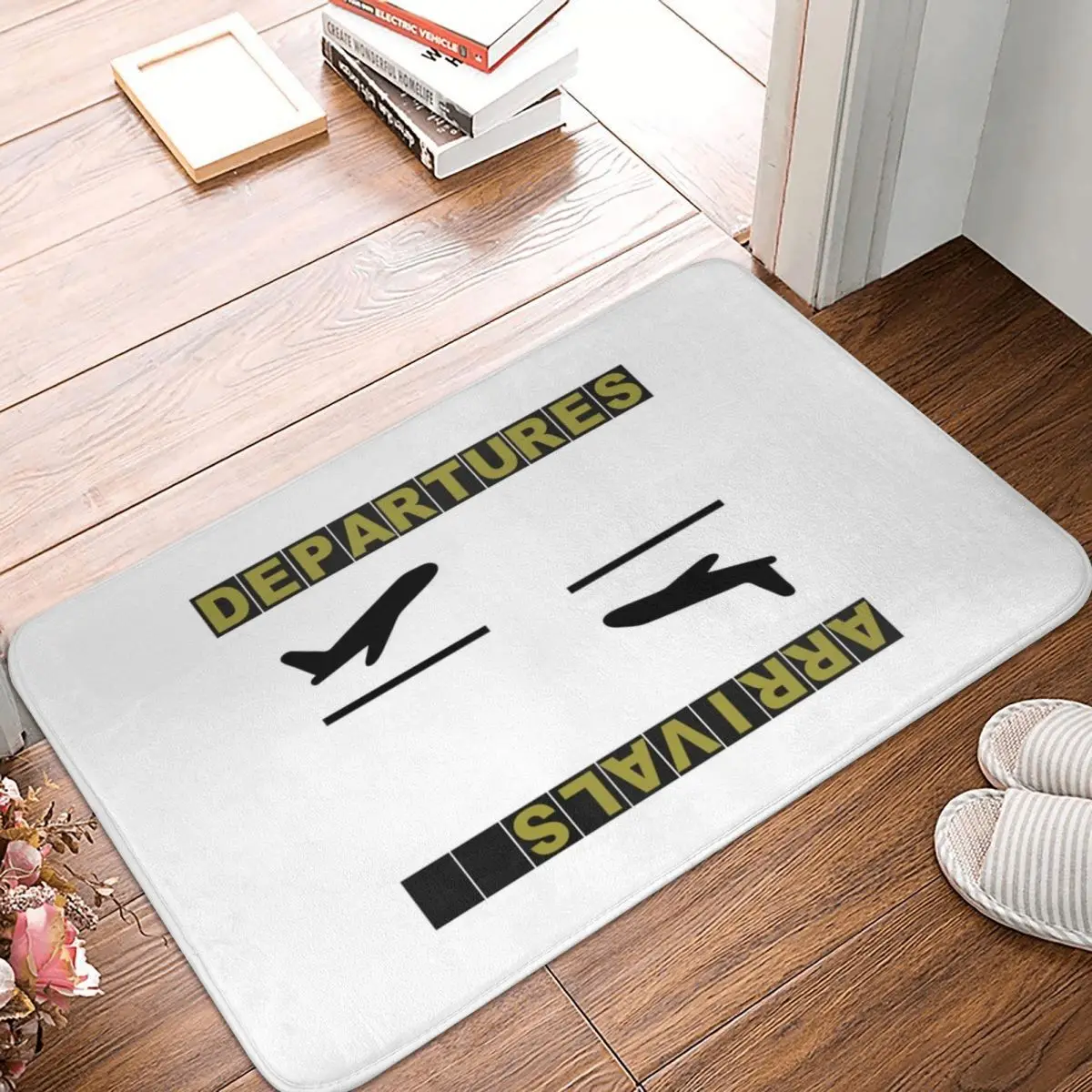 Aviation Pilot Departures Arrivals Doormat Non-slip Super Absorbent Bath Mats Home Entrance Rugs Kitchen Bedroom Carpet Footpad