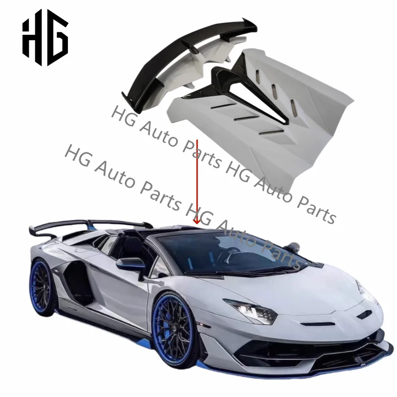 

Lp750 SVJ Style Car Rear Bumper Spoiler Trunk Engine Cover For Lamborghini Aventador Lp700 Lp720 Carbon Fiber Rear Wing Spoilers